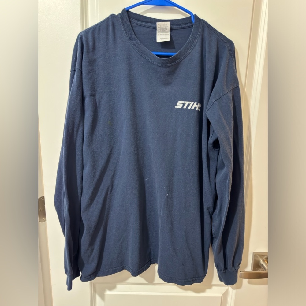 STIHL Men's Navy Long Sleeve Tee